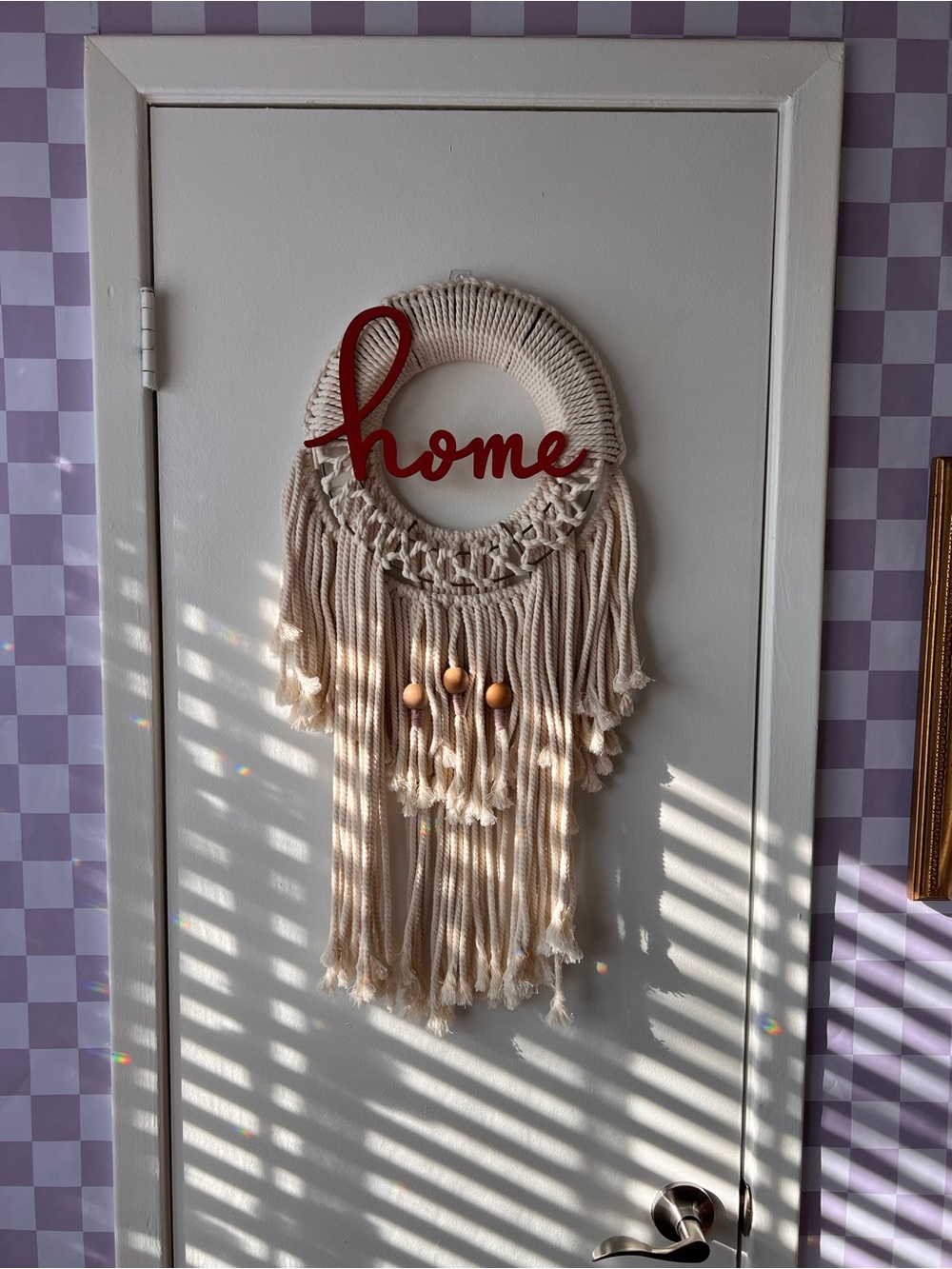 Cream Macramé Wall Tapestry